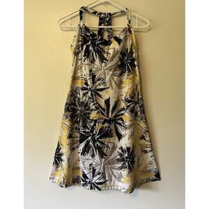 Prana Sonja Dress Soft Stretch Splashy Print Strappy Back Shelf Bra Size Medium